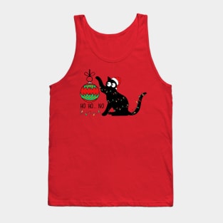 ho, ho... no - Funny Christmas Cat Tank Top